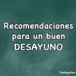 Recomendaciones para un buen desayuno